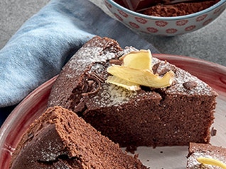 Torta di cioccolato, latte di cocco e zenzero
