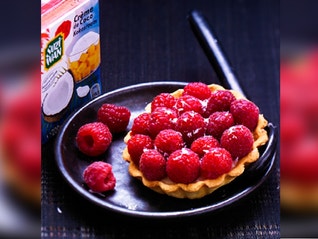 Tortino noce di cocco e lamponi